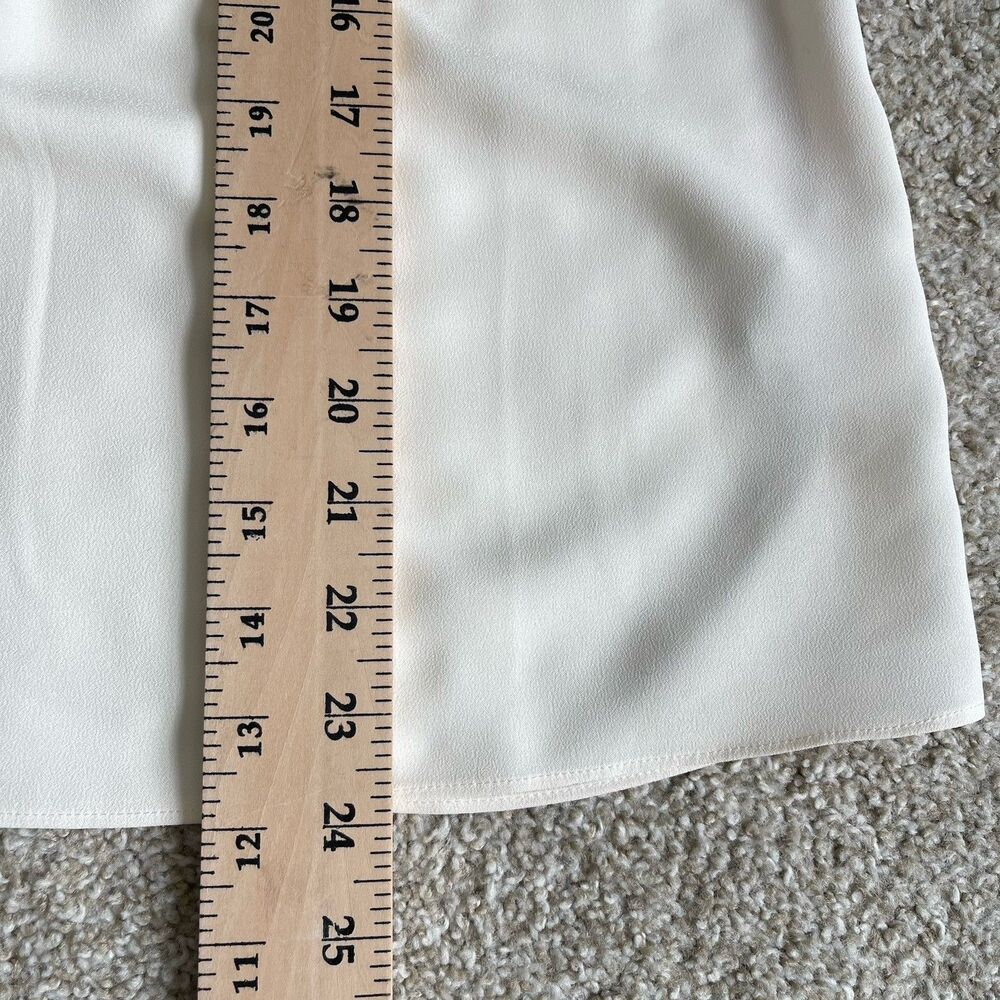 NWT J.Crew Ruffle Trim Crepe Coquette Preppy Career Office Top Blouse 2 Ivory - Picture 9 of 11